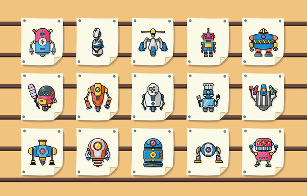Manufacture robot icons set,eps10 - Vector, Imagen