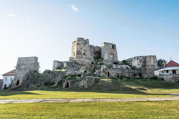 Руїни замку в місті Левіце, Словаччина, старовинна архітектура - Фото, зображення