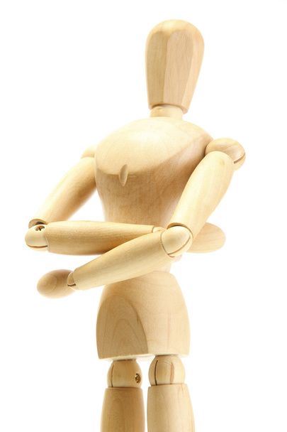 Wooden mannequin isolated on white - Fotó, kép