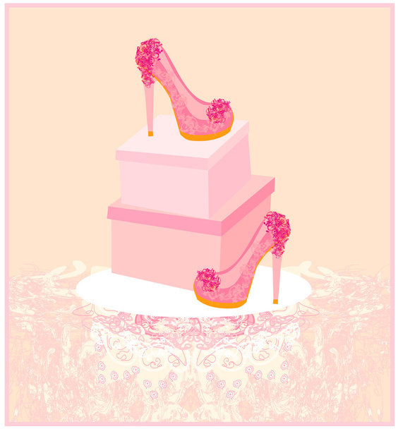 Shoes vintage poster - Vector, Image