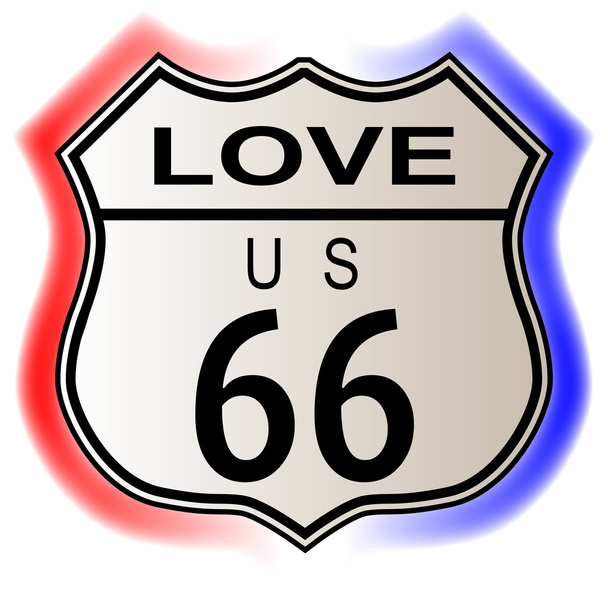 Αγάπη Route 66  - Διάνυσμα, εικόνα