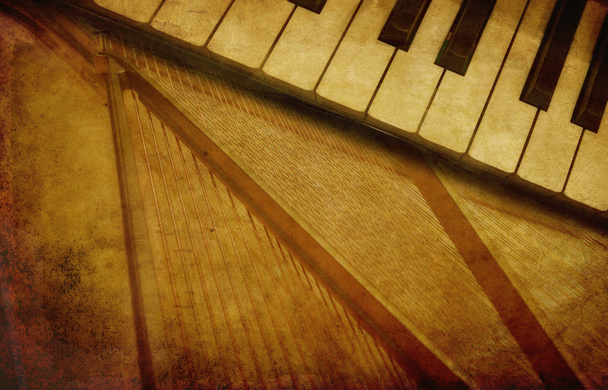 Vintage piano keyboard - Photo, Image