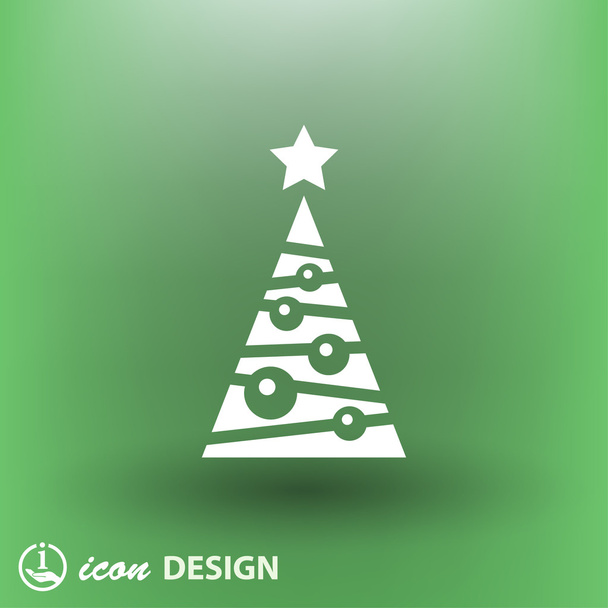 Pictograph of christmas tree concept icon - Вектор,изображение