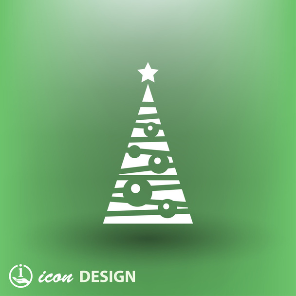 Pictograph of christmas tree concept icon - Vetor, Imagem