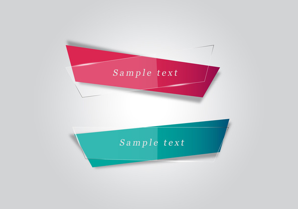 Graphic colorful banners set. - Vector, Image