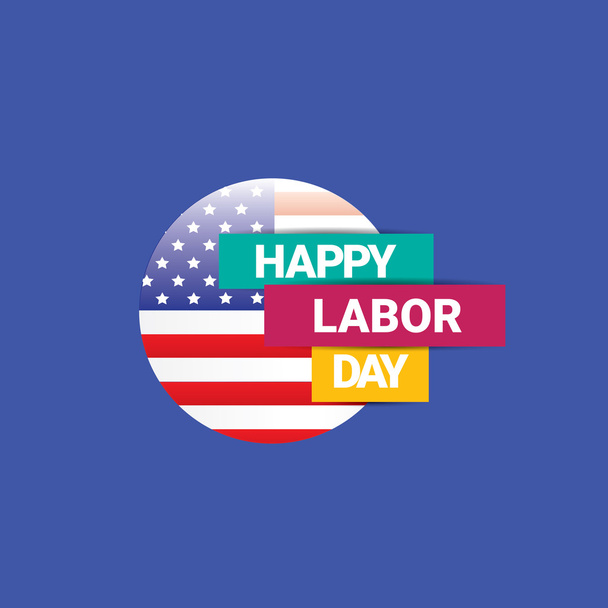 USA Labor day vector background. - Vector, Imagen