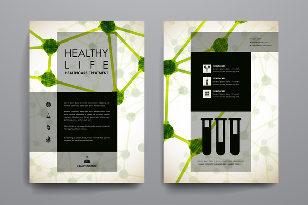 Poster templates in healthcare style - Vector, Image