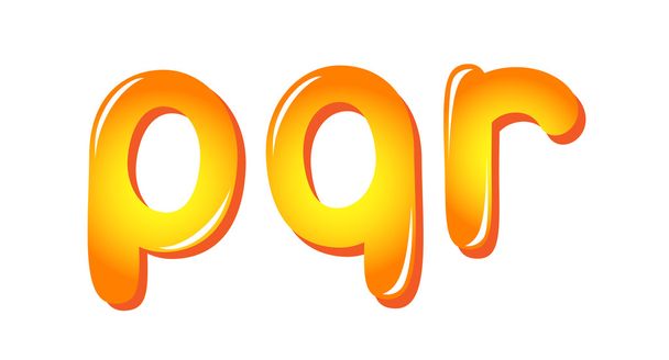 Alphabet letters in sun colors - Vector, afbeelding