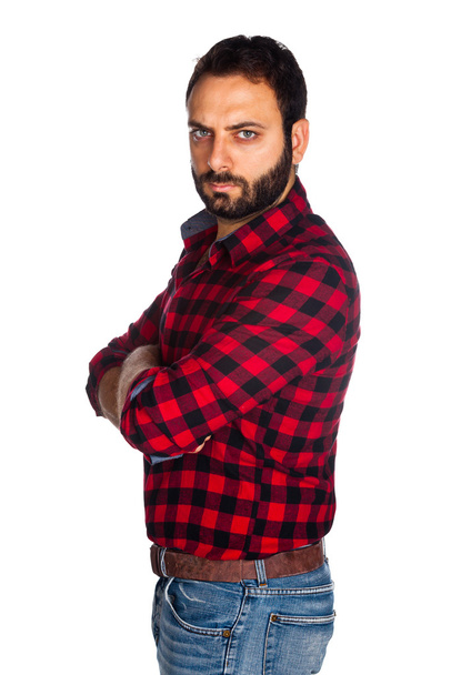 Worker with plaid shirt - Photo, Image
