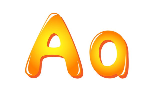 Alphabet letters in sun colors A - Vettoriali, immagini