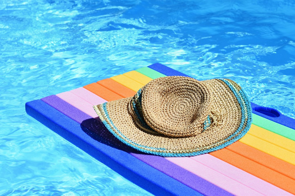 Pool with clean water. Summer background for traveling. Beautiful concept for travel and summer vacation. - Photo, Image
