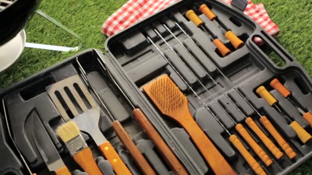 Barbecue Cooking Set - Footage, Video