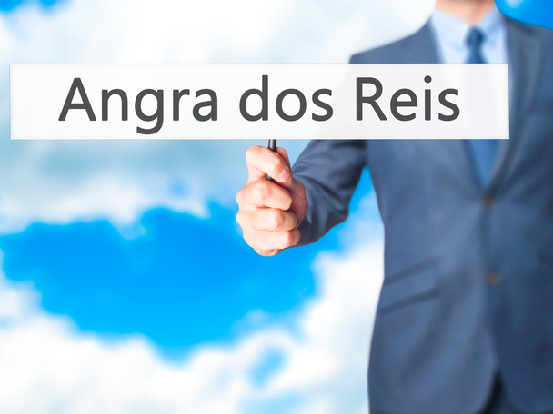 Angra dos Reis - üzletember mutató jel - Fotó, kép