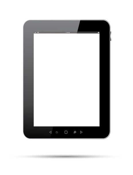 beyaz ekran ile siyah vektör tablet pc - Vektör, Görsel