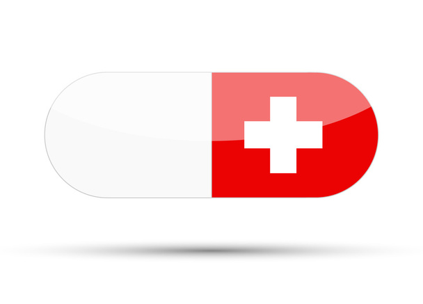 Capsule pills with medical cross - Vettoriali, immagini