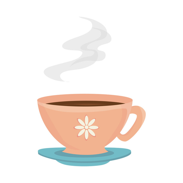 coffee mug cup tea icon vector graphic - Vector, Image
