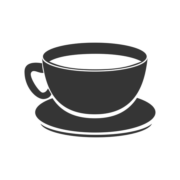 coffee mug cup tea icon vector graphic - Διάνυσμα, εικόνα
