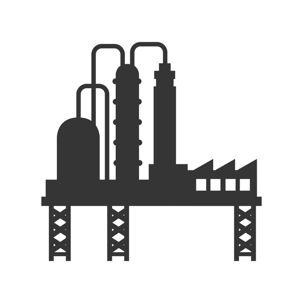 plantaardige olie industrie pictogram vectorafbeelding - Vector, afbeelding