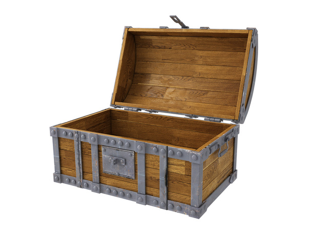 old chest on white background - Photo, Image