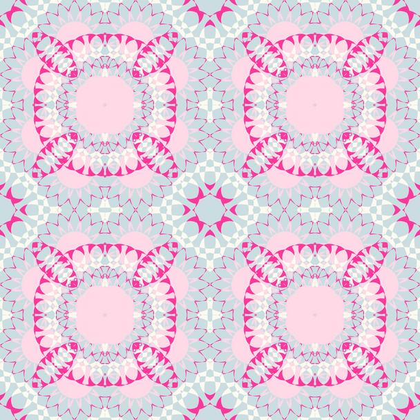 Seamless vector background geometric  shapes. Abstract pattern, mandala motif - Vector, Image