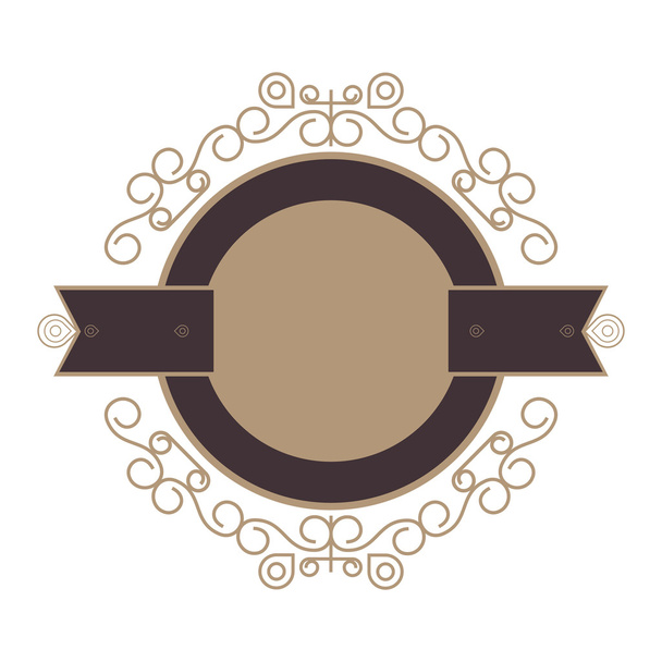 икона декоративной винтажной рамы
 - Вектор,изображение