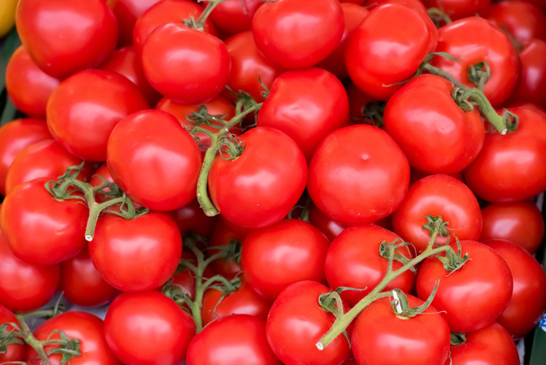 Natural tomatoes on farmer's market - Photo, Image