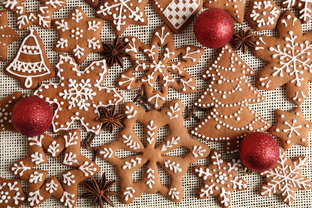 Christmas homemade gingerbread cookies. - Fotó, kép