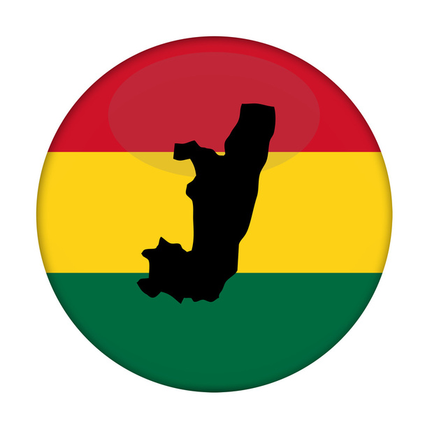 Конго карту на кнопку растафарі прапор - Фото, зображення
