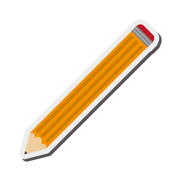 pencil with eraser icon - Vektör, Görsel