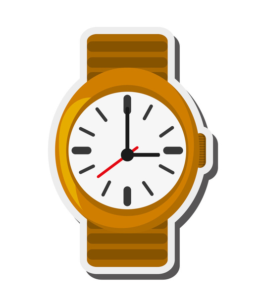 analoge horloge pictogram - Vector, afbeelding