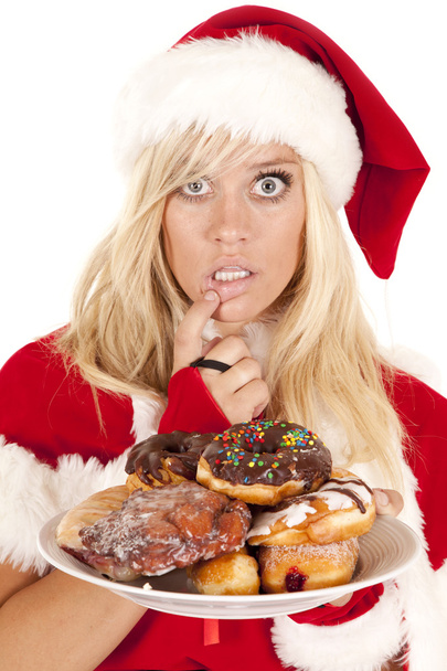 Mrs Santa donuts lip - Foto, Imagen