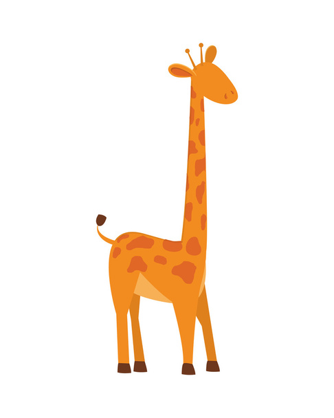 pictogram van de cartoon giraf - Vector, afbeelding