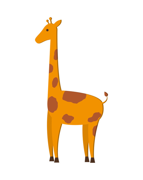 giraffe cartoon icon - Вектор,изображение