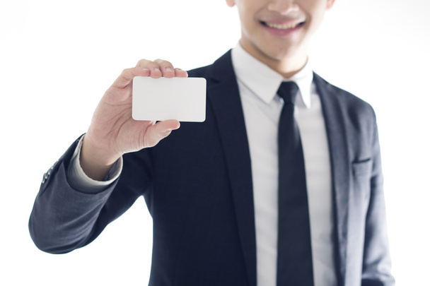 businessman showing business card - Fotó, kép