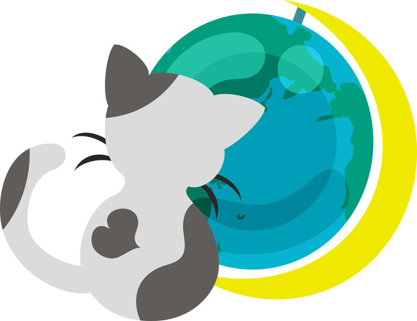 The illustration of pretty cat - Vector, Image