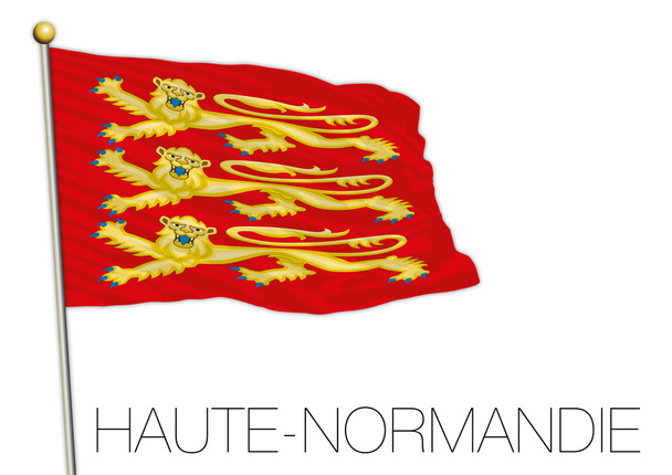 Felső normandiai regionális zászló, Franciaország - Vektor, kép