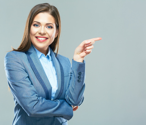 business woman pointing finger - Foto, Bild