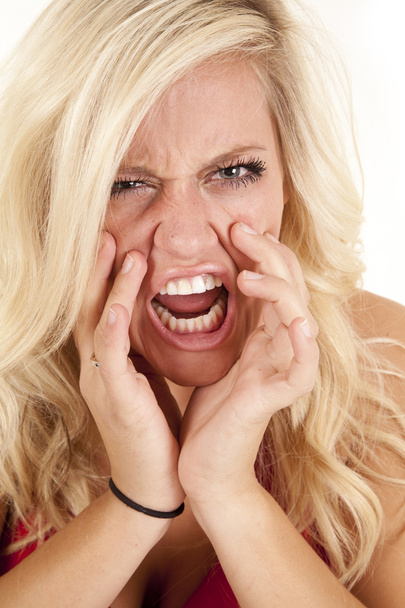 Woman anger face yell - Fotó, kép