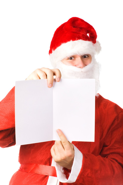 Santa Claus with postcard - Foto, Imagen