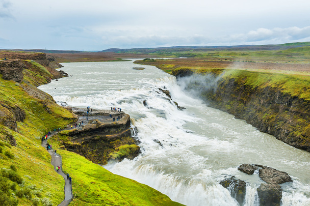 Gullfoss waterfall, Iceland - Fotoğraf, Görsel