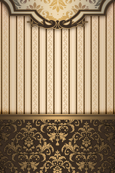 Decorative vintage background with gold patterns. - Photo, image
