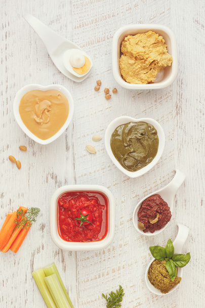 Different type of dip sauces - Fotografie, Obrázek