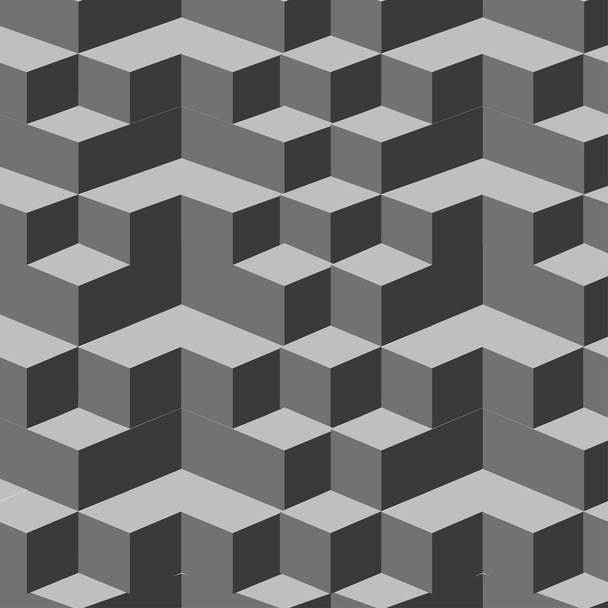 Cubos isométricos patrón perfectamente repetible. Fondo 3D. Vector
 - Vector, imagen