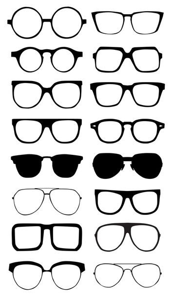 Set von Brillensymbolen  - Vektor, Bild