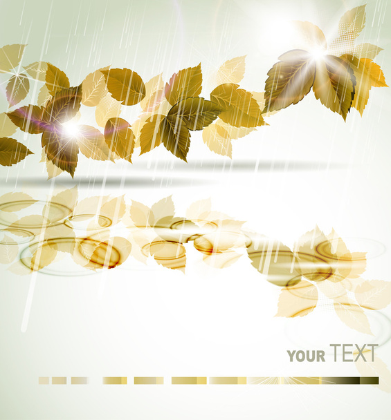 Contexte avec pluie d'automne
 - Vecteur, image