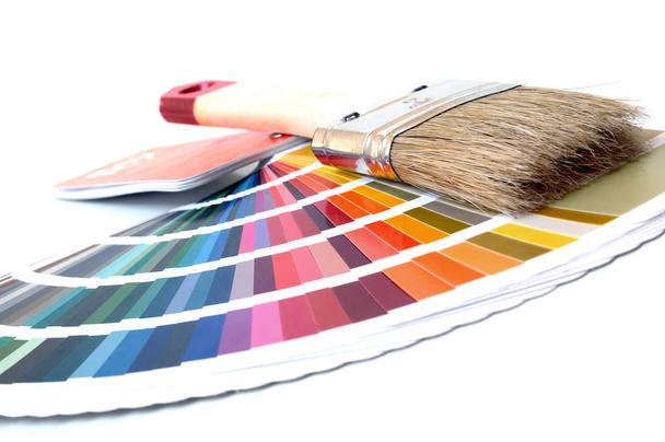 fırça ile renk tablosu - Fotoğraf, Görsel