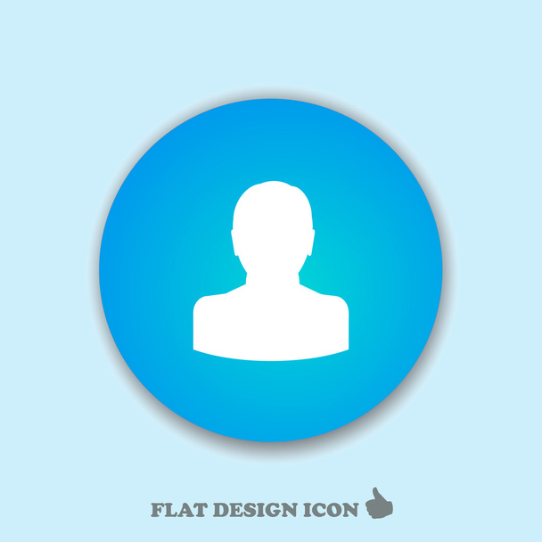 businessman icon, vector illustration. Flat design style - Vector, Image