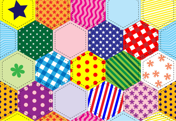 Patchwork quilt - Vector, Image