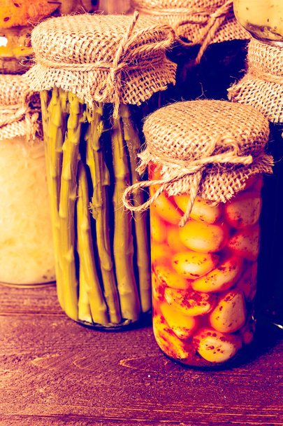Canned organice vegetables - Photo, Image