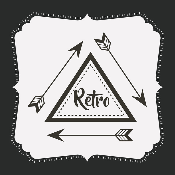 frame retro style icon, isolated icon design. - Vetor, Imagem